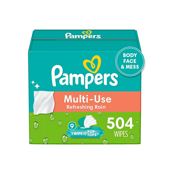 9 paquetes de toallitas multiusos Pampers de 54 unidades