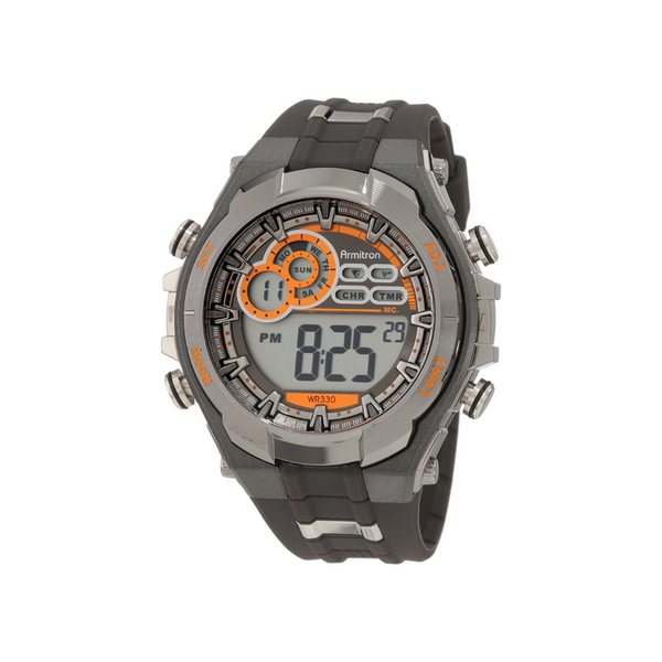 Reloj Armitron Sport con cronógrafo digital y correa de resina para hombre