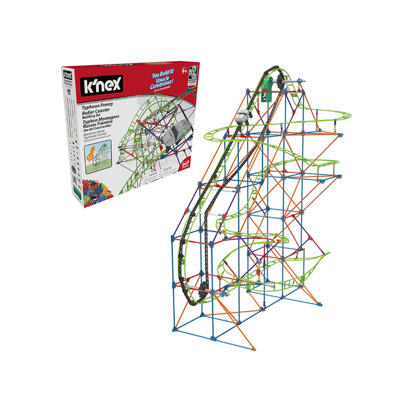 Juego de construcción de montaña rusa K'Nex TYPHOON FRENZY (649 piezas)