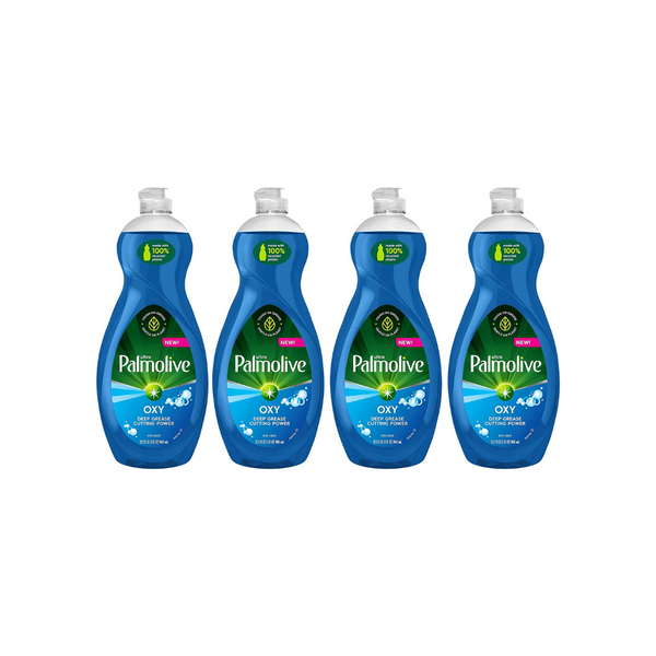 4 botellas de líquido para platos Palmolive Oxy Ultra [32,5 onzas líquidas cada una]