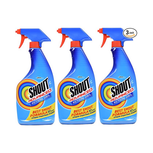 3 Pack Of Shout Advanced Spray And Wash Laundry Stain Remover