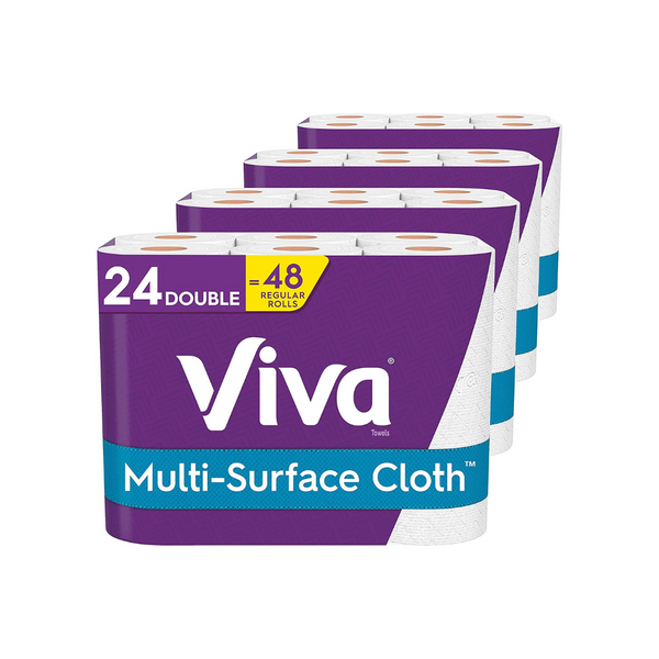 Ends Tonight! 48 Double (96 Regular) Rolls Of Viva Paper Towels