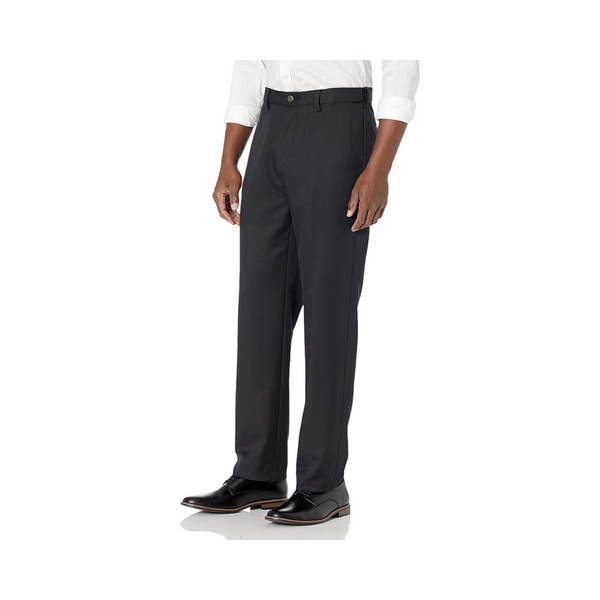 Amazon Essentials Pantalón de vestir con frente plano y cintura expandible de ajuste clásico para hombre