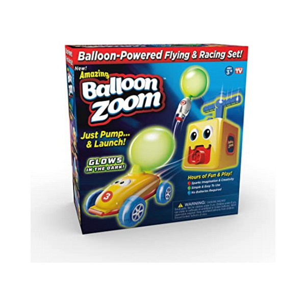 Balloon-Powered Race Car and Rocket Launcher Toy Set