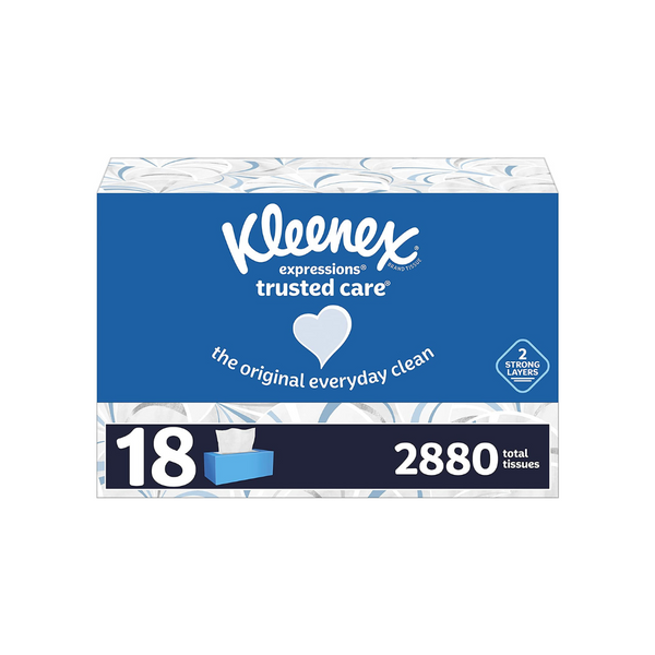 18 Boxes of Kleenex Expressions Trusted Care Facial Tissues