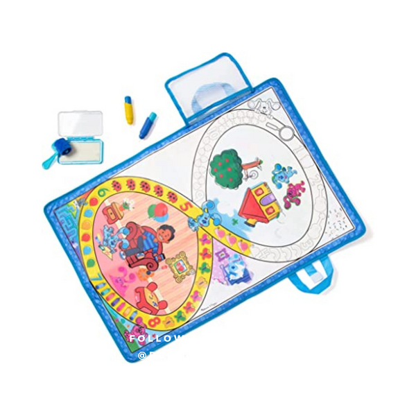 Melissa &amp; Doug Blue's Clues &amp; You Water Wow Tapete de actividades con superficie reutilizable para revelar agua