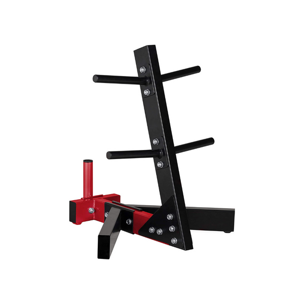 CAP Barbell 1" Plate Tree Rack for Weights & Bar Storage (Red)