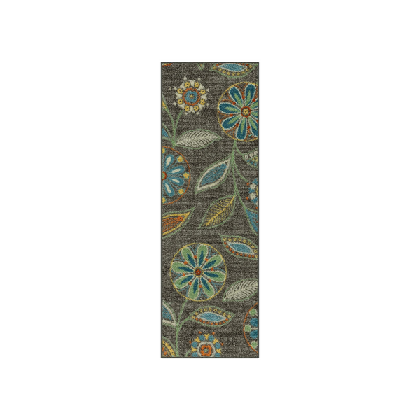 Maples Rugs Reggie Floral Runner Rug Non Slip Hallway Entry Carpet