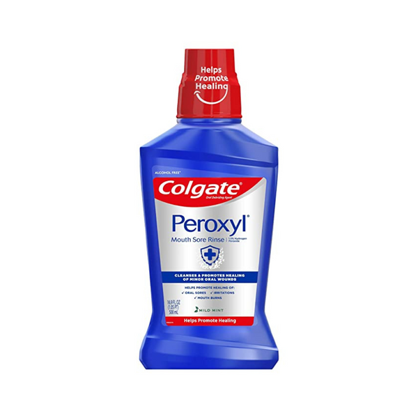 Colgate Peroxyl Antiseptic Mouthwash and Mouth Sore Rinse