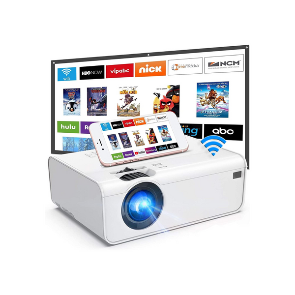 Proyector compatible con 1080P Full HD con pantalla de proyector de 100"