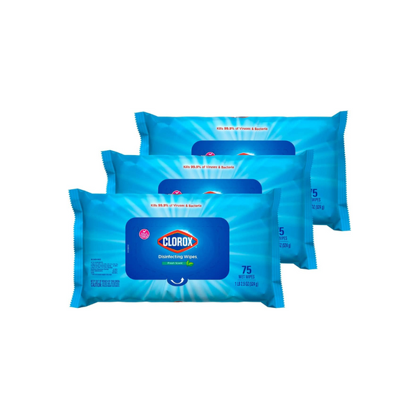 3-Pack 75-Count Clorox Disinfecting Cleaning Wipes (Fresh Scent)