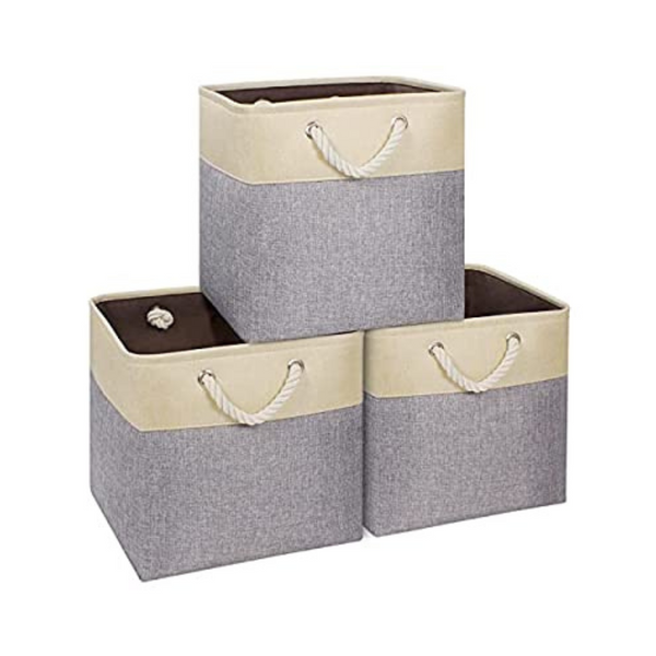 Paquete de 3 cubos de almacenamiento de 13 x 13, plegables