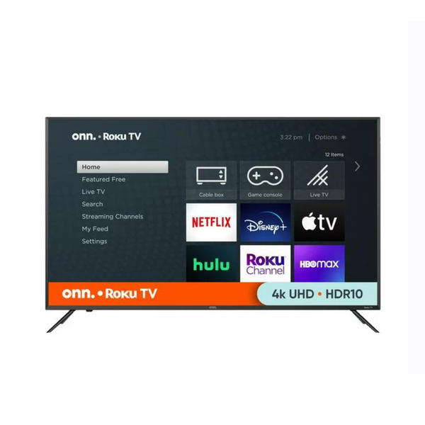 onn. 50” Class 4K UHD (2160P) LED Roku Smart TV