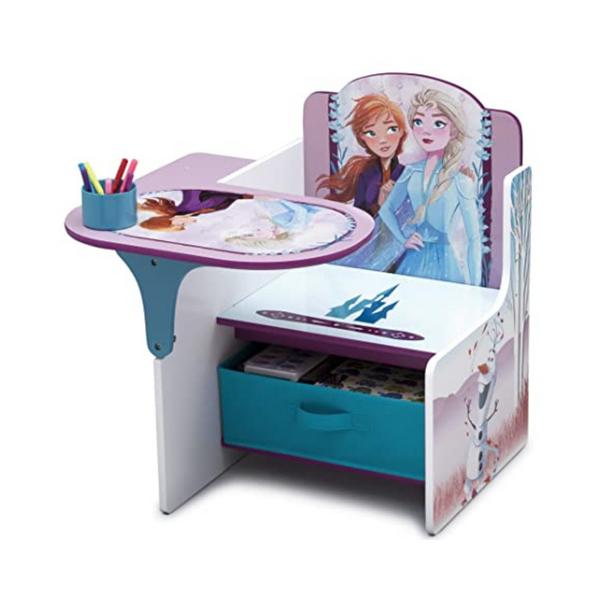 Silla de escritorio para niños Delta con contenedor de almacenamiento, Disney Frozen II