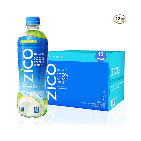 Zico 100% Coconut Water Drink - 12 Pack, Natural Flavored