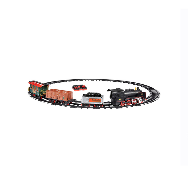 Remote Control Battery Operated Hobby Train 4-Car Set with Light and Sounds