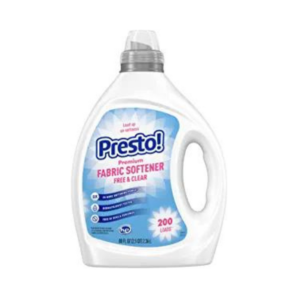 Presto! Concentrated Fabric Softener, Free & Clear, Hypoallergenic