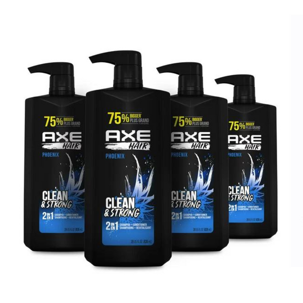 4 Bottles Of AXE Hair Phoenix 2-in-1 Shampoo & Conditioner