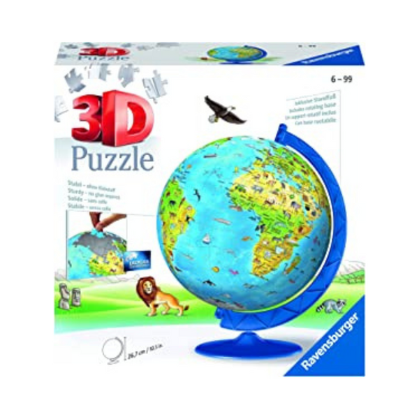 Ravensburger Children’s World Globe 180 Piece 3D Jigsaw Puzzle