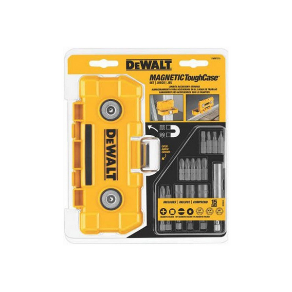 15-Piece DeWALT Impact Driver Bit Set w/ Magnetic Tough Case