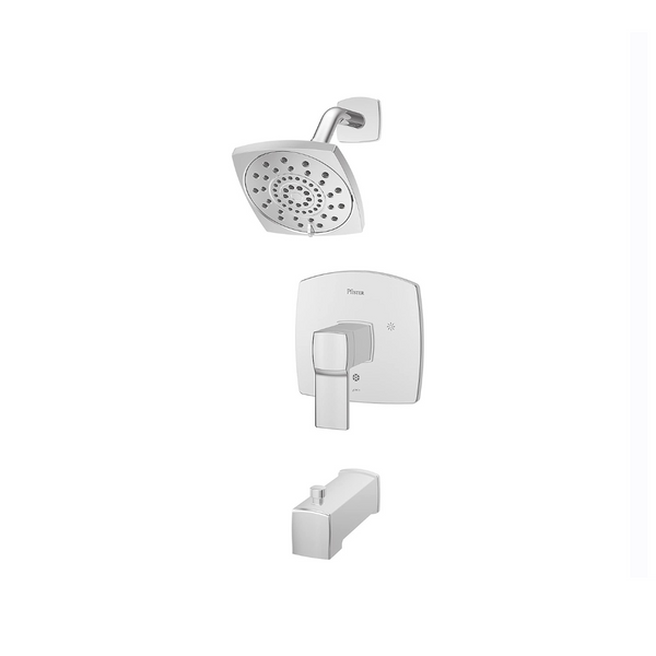 Pfister Deckard Bathroom Tub Shower Faucet In Polished Chrome