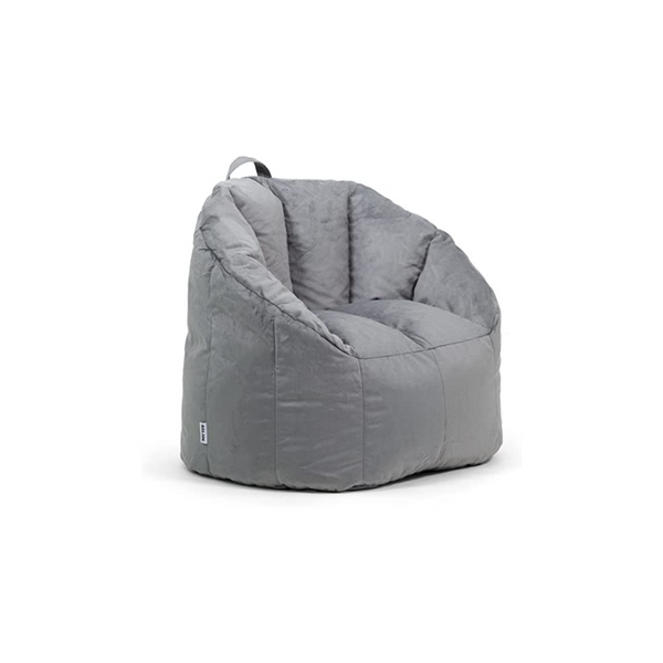 Big Joe Milano 2.5 Ft Bean Bag Chair, Gray Plush