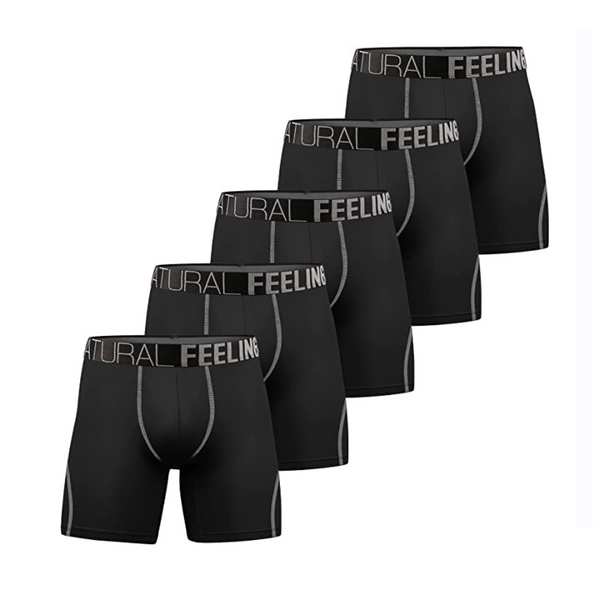 Pack of 5 Boxer Briefs Mens Underwear (4 Colors)