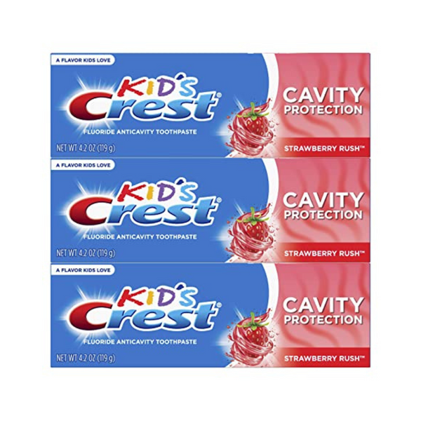 Pasta dental con fluoruro Crest Kid's Cavity Protection, Strawberry Rush