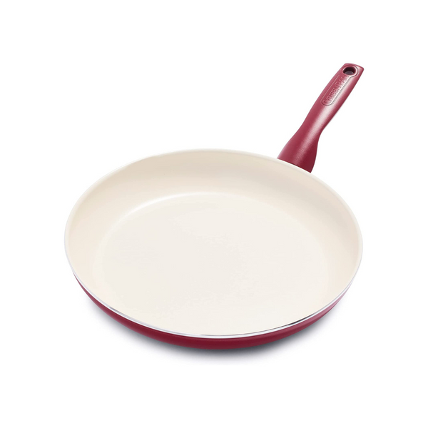 Sartén antiadherente de cerámica saludable GreenPan Rio de 12" (rojo)