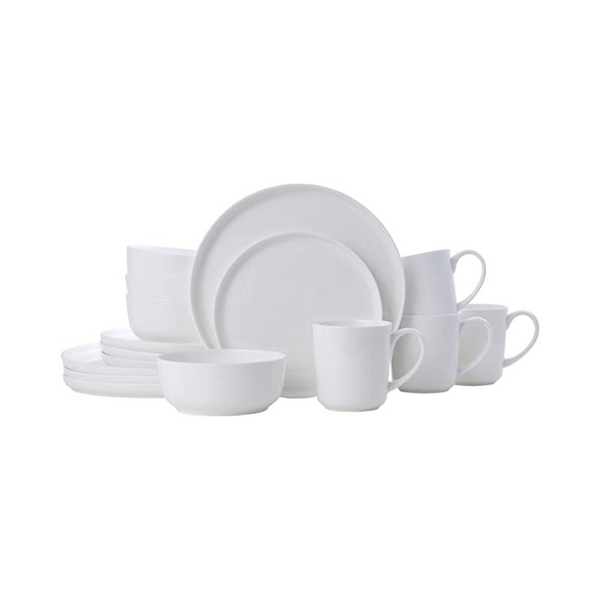 Mikasa Samantha Chip-Resistant 16 Piece Set, Service For 4, White