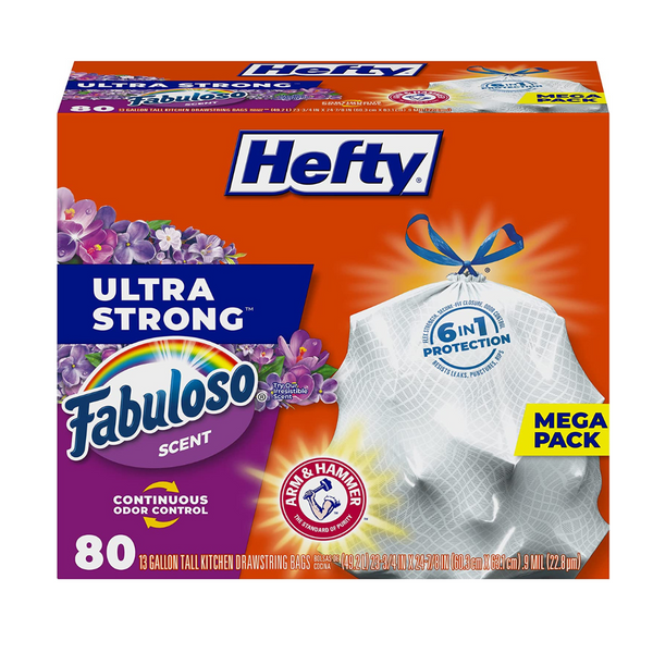 Hefty Ultra Strong 13 Gallon Tall Kitchen Trash Bags