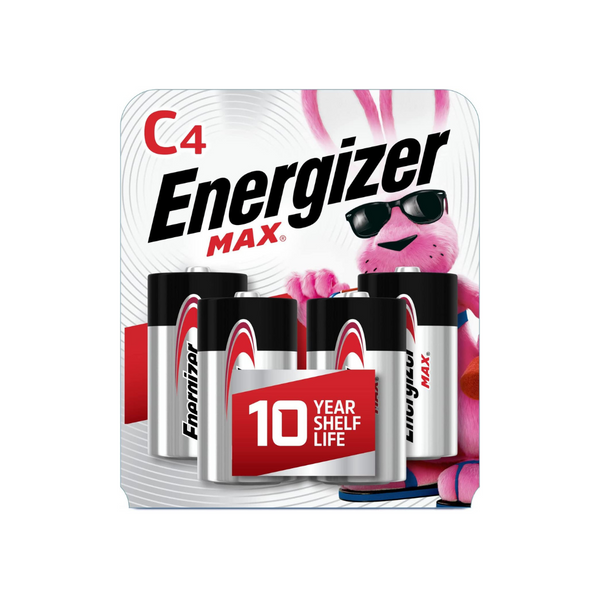 Baterías Energizer C de 4 unidades, baterías alcalinas Max Premium C Cell