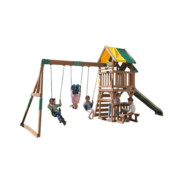 KidKraft Arbor Crest Deluxe Wooden Swing Set