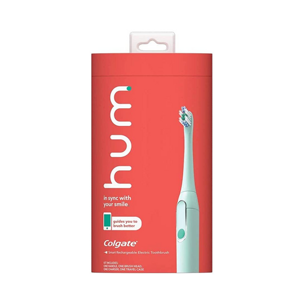 Colgate hum Smart Kit de cepillo de dientes eléctrico, cepillo de dientes sónico recargable con estuche de viaje