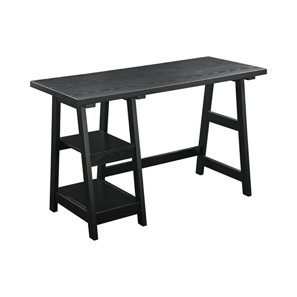 Convenience Concepts Designs2Go Trestle Desk with Shelves