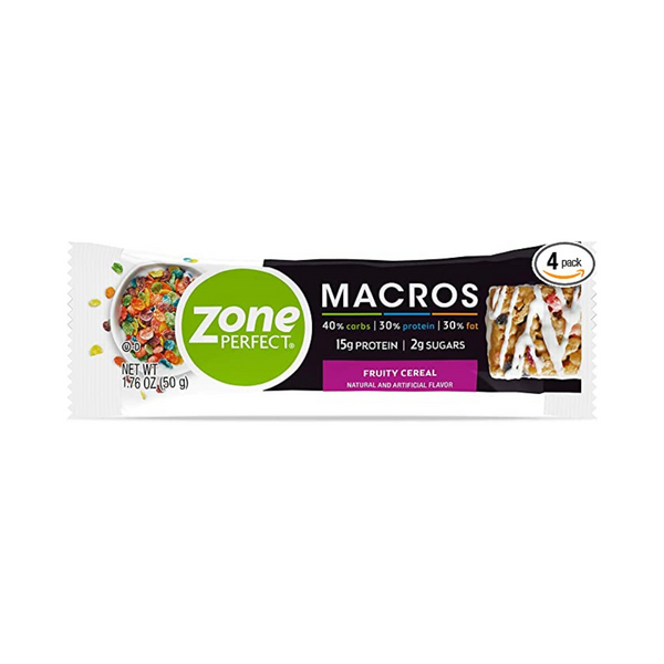 20 Zone Perfect Macros Protein Bars, Fruity Cereal