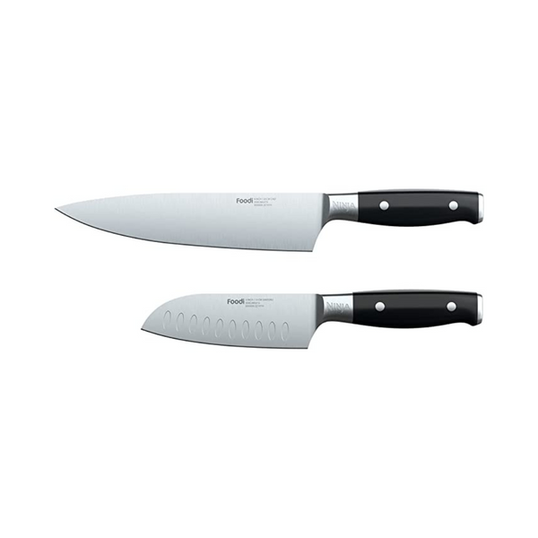 Juego de cuchillos de chef y cuchillos Santoku Ninja Foodi de 2 piezas