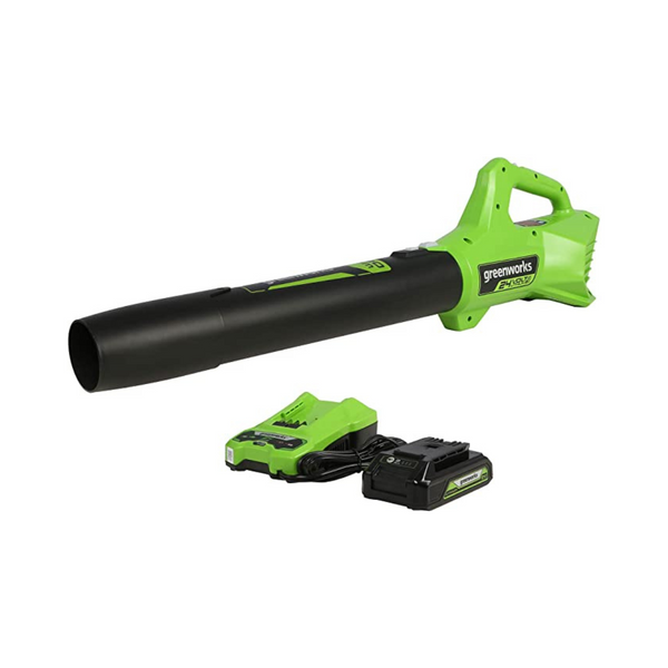 Greenworks 24V Cordless Axial Blower, 2Ah USB Battery