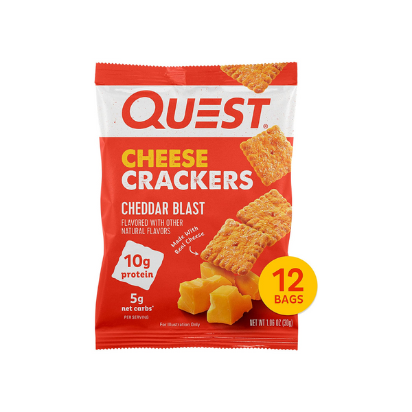 Galletas de queso Quest Nutrition de 12 unidades y 1,06 onzas (Cheddar Blast)