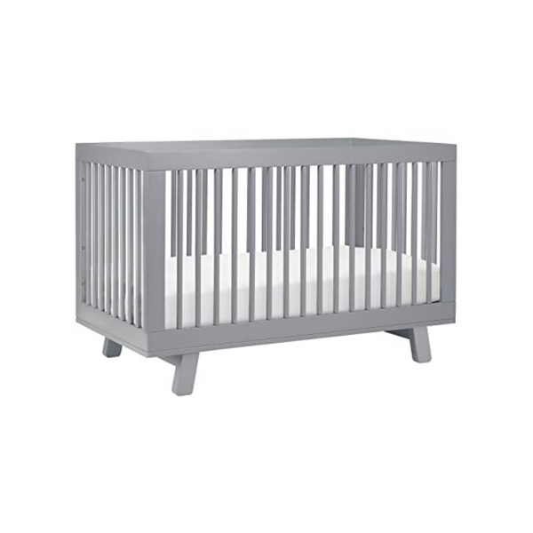 Babyletto Hudson 3-in-1 Convertible Crib with Toddler Bed Conversion Kit in Grey