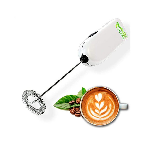 MatchaDNA Silver Handheld Battery Operated Electric Milk Frother