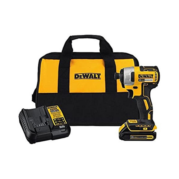 DEWALT 20V MAX Impact Driver, Cordless, Brushless Motor, Storage Bag and Battery Included