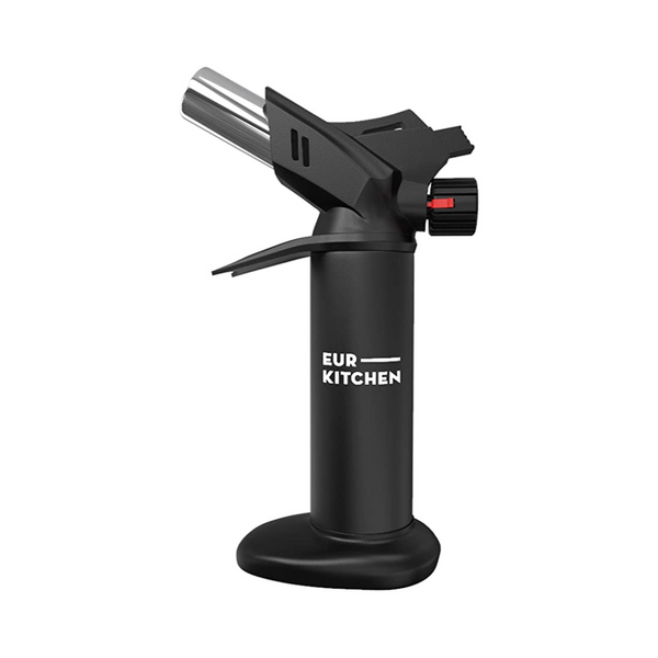 EurKitchen Premium Culinary Butane Torch with Safety Lock & Adjustable Flame Guard