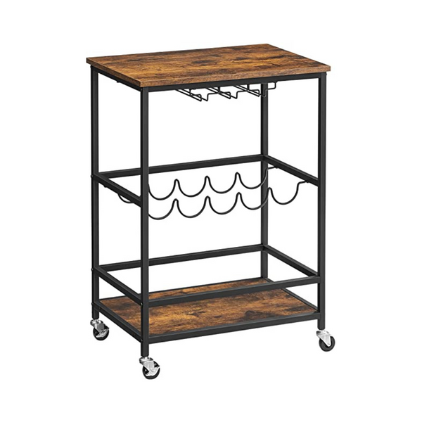 Vasagle Rolling Serving Wine Cart