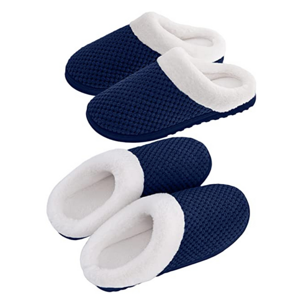 2 pares de pantuflas cálidas y acogedoras para mujer (4 colores)