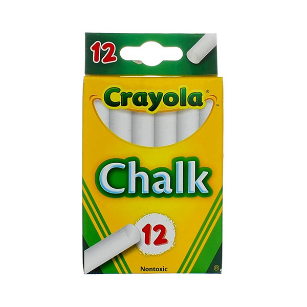 Tiza blanca Crayola 12 unidades