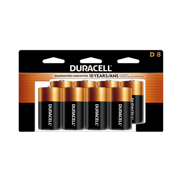 8-Pack Duracell Coppertop D Batteries