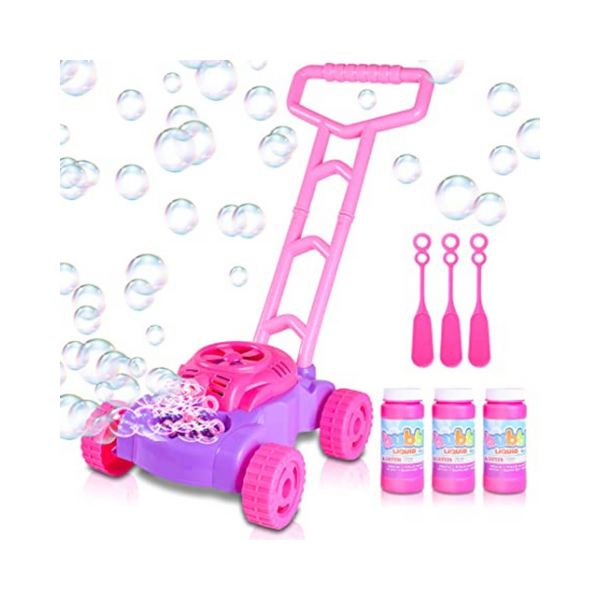 ArtCreativity Electronic Bubble Lawn Mower with 3 Bottles of Bubbles