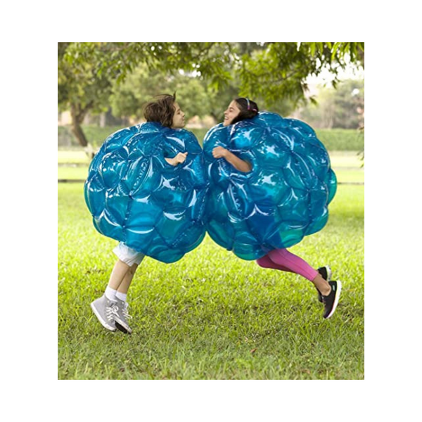 Juego de 2 pelotas portátiles inflables azules para parachoques Buddy