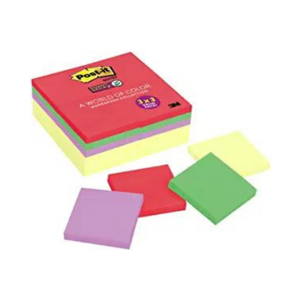 Paquete de oficina Post-it Super Sticky Neon Fusion